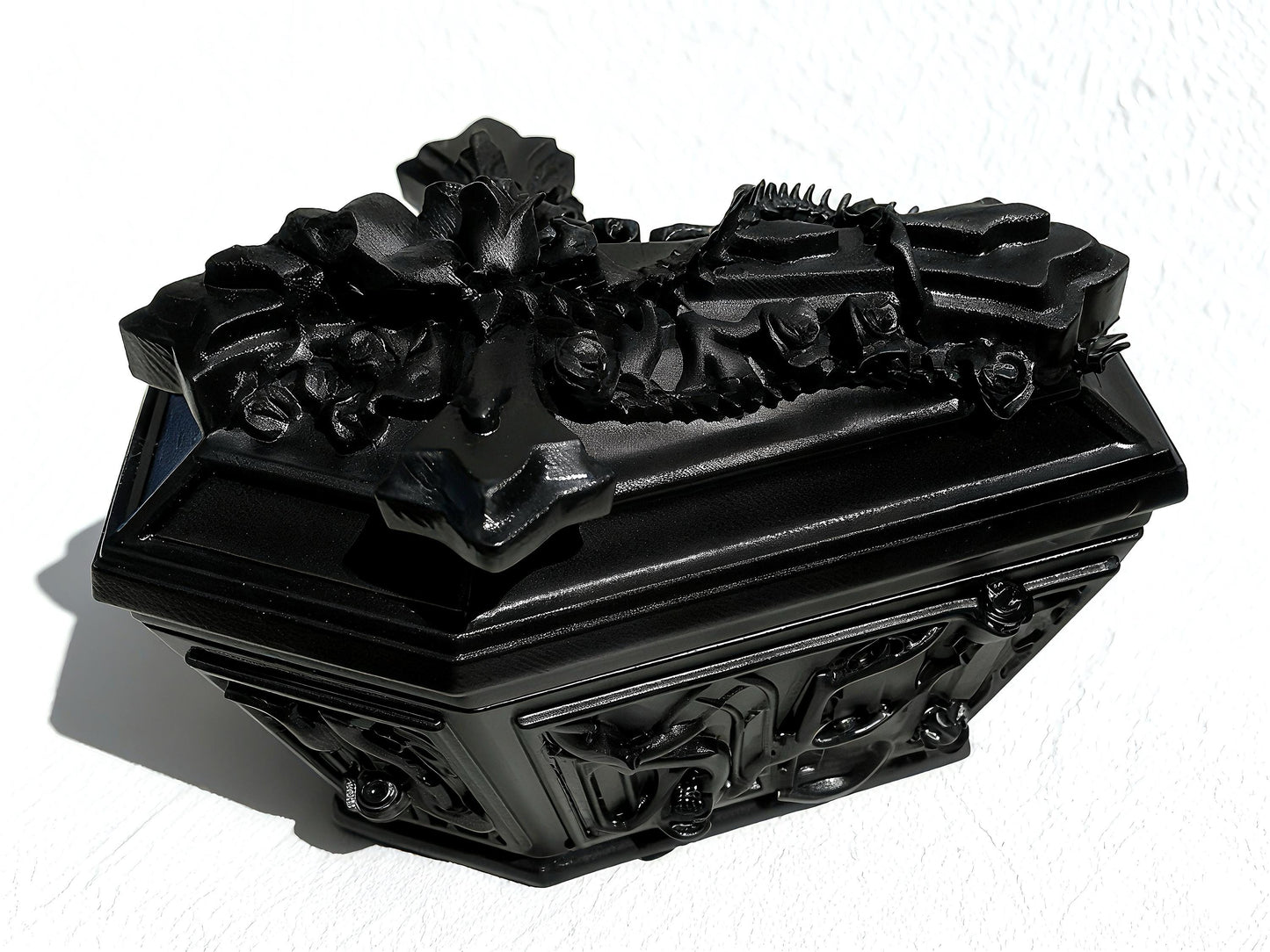 3D Printed Gothic Coffin Case ,Earphone Protective Case, Unique Dark Aesthetic Earbuds Holder