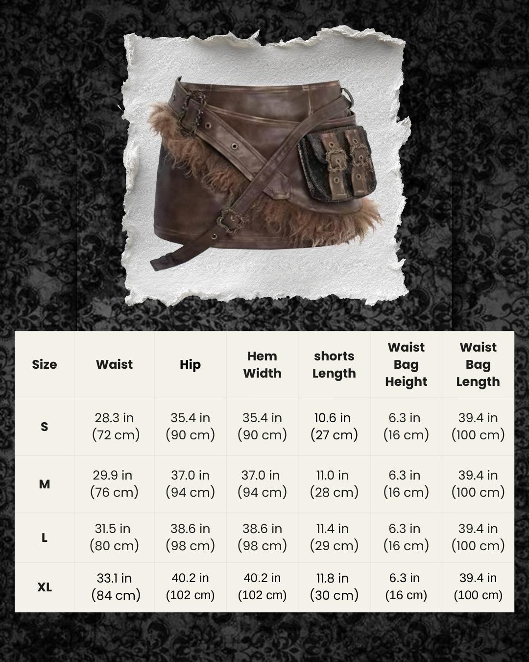 Viking Grunge Warrior 3-Piece Set | Vegan Leather Cross Halter Top, Faux-Fur Mini Skirt & Fur Leg Warmers,  Xmas Party, New Year Rave Outfit