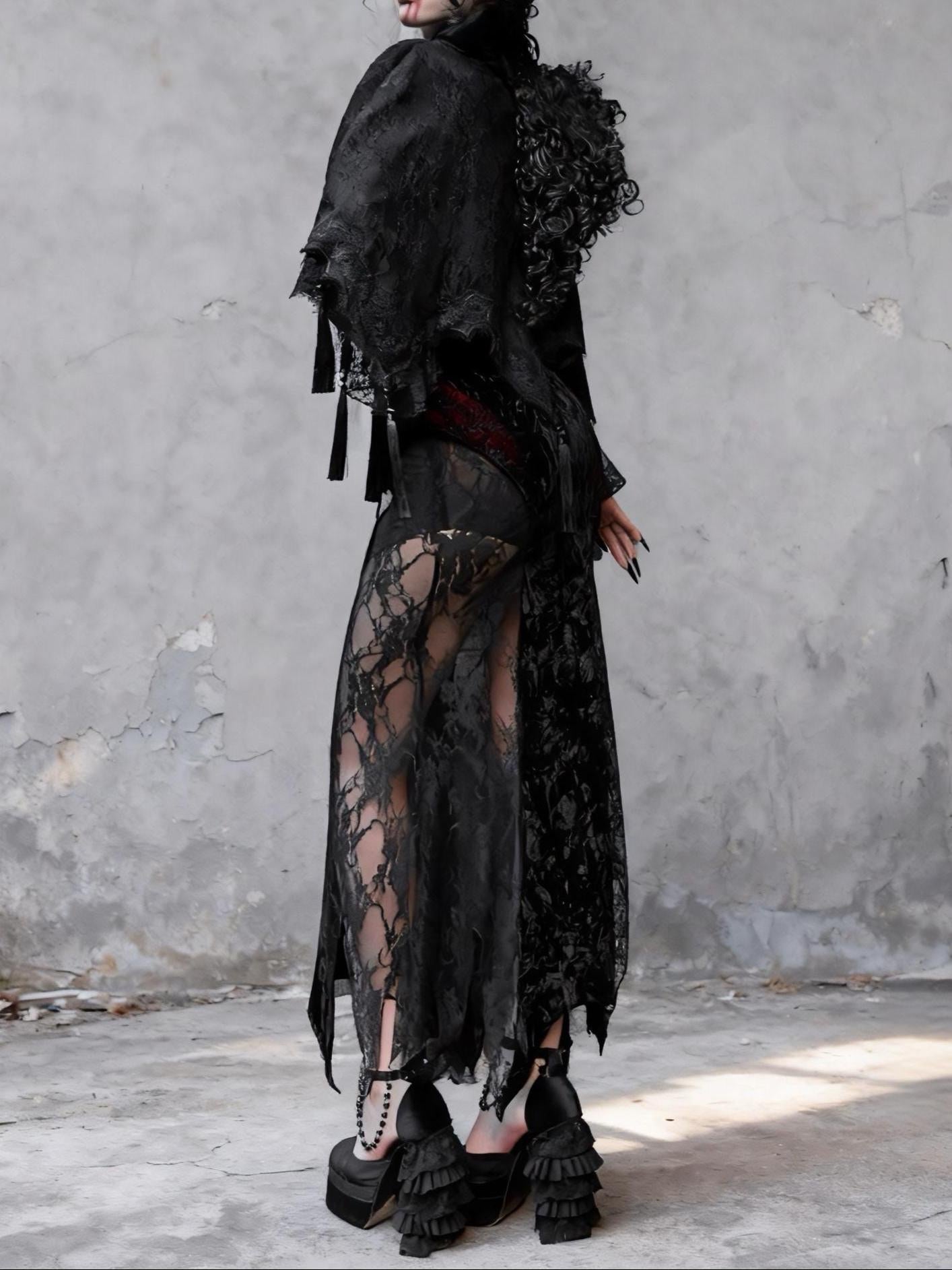 Scarlet Witch Gothic Mermaid Dress – Red Velvet Lace Vampire Gown, Dark Romance Corset Maxi Dress, Holiday Masquerade Outfit, Gift for her