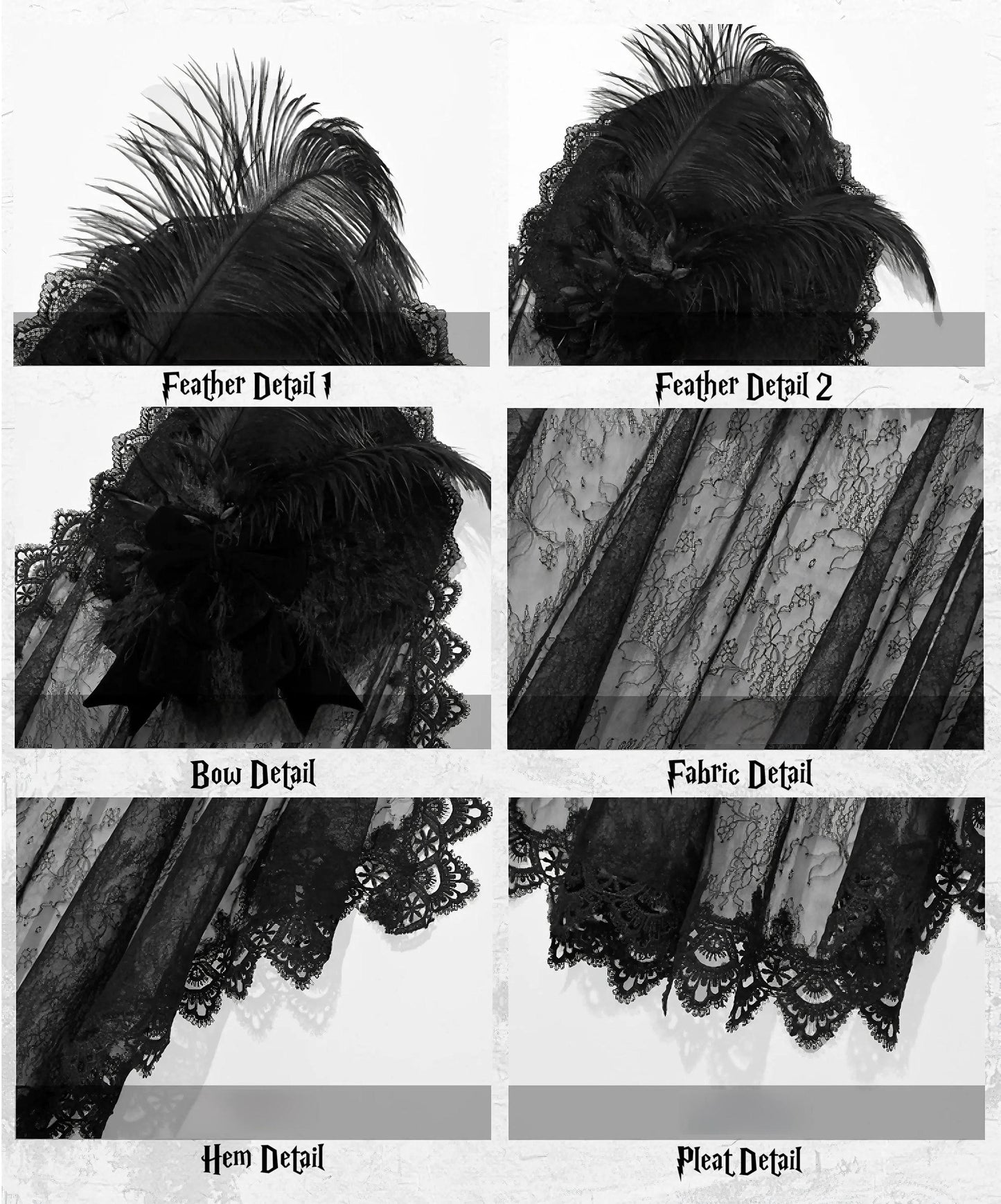 Gothic Feather Hat with Tulle Train– Black Witch Headpiece, Halloween Cosplay Veiled Hat, Victorian Gothic Costume Accessory