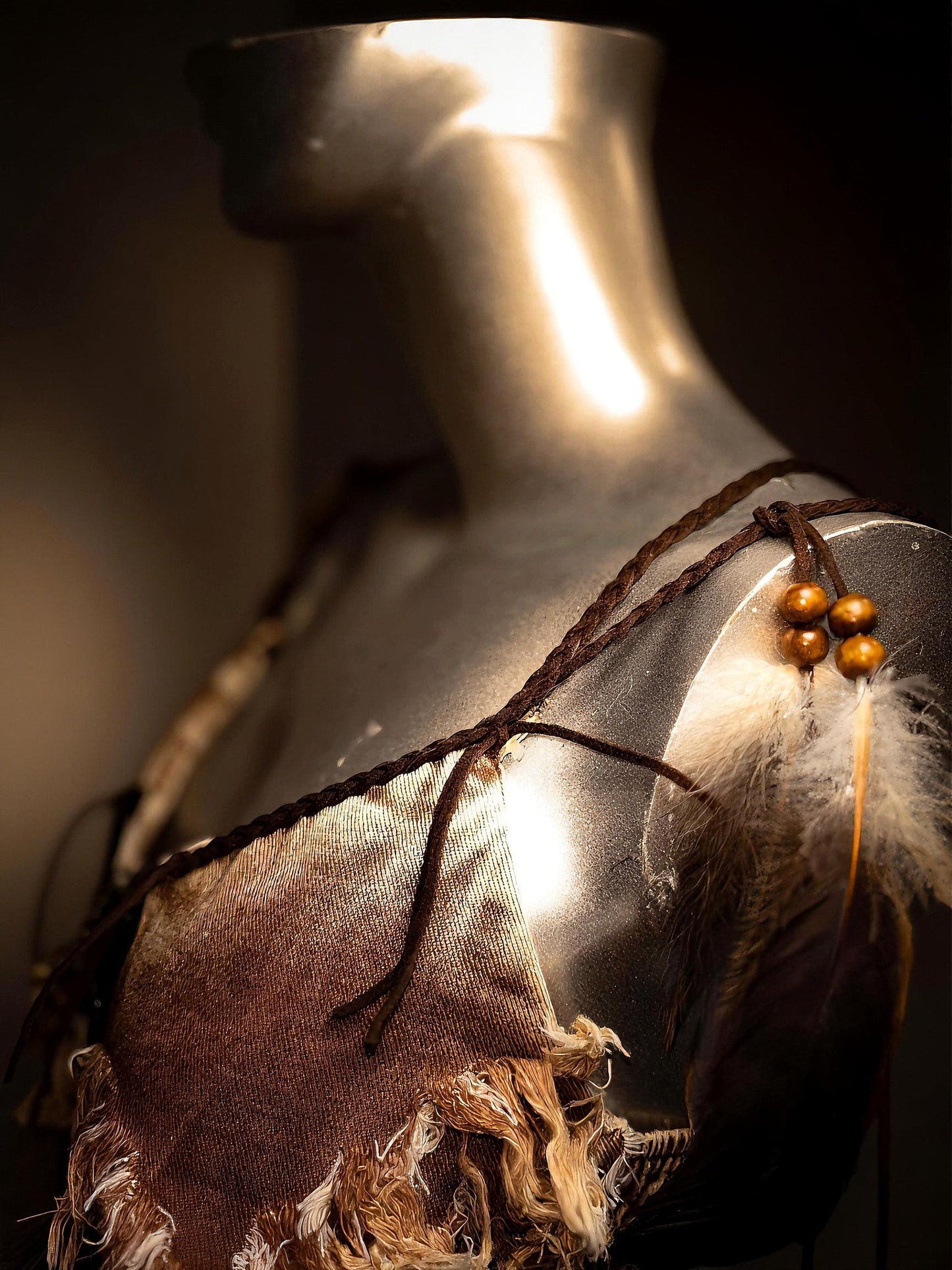 Wild Huntress Feather Costume, Denim & Feathers Ritual Costume, Earth Spirit Feather Corset and Skirts, Warrior Feather, Burningman Outfit