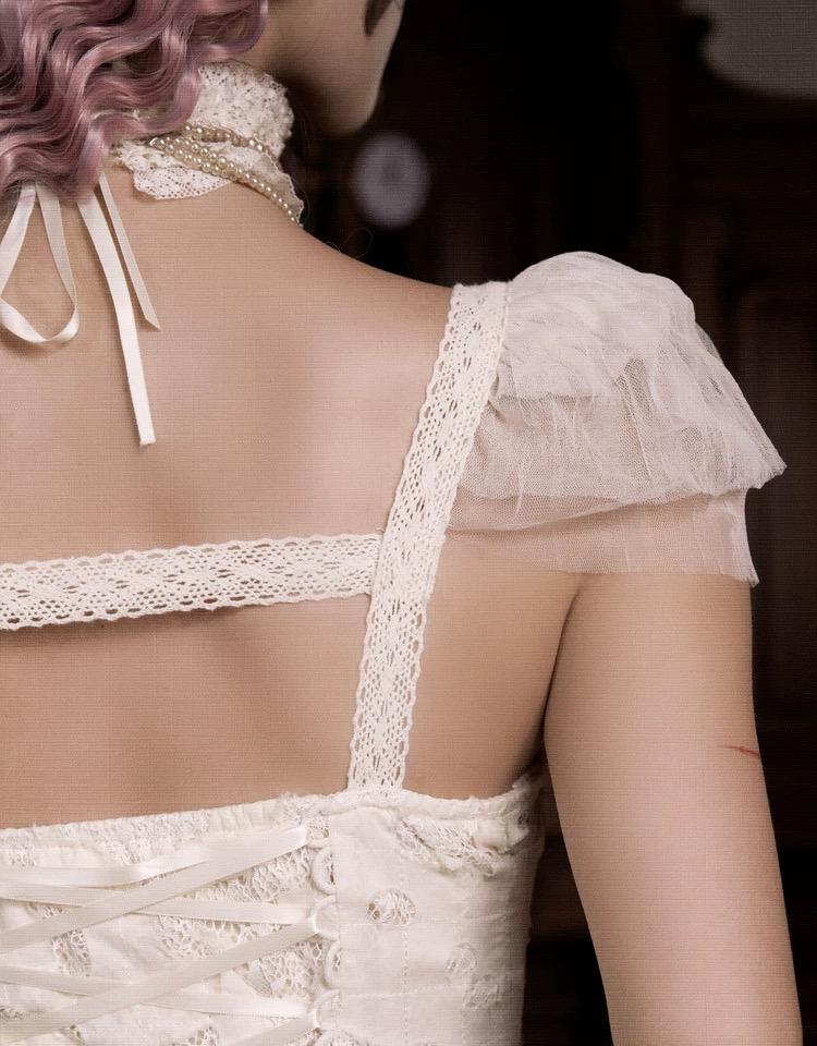 Balletcore lace dress elegant rococo lace party dress