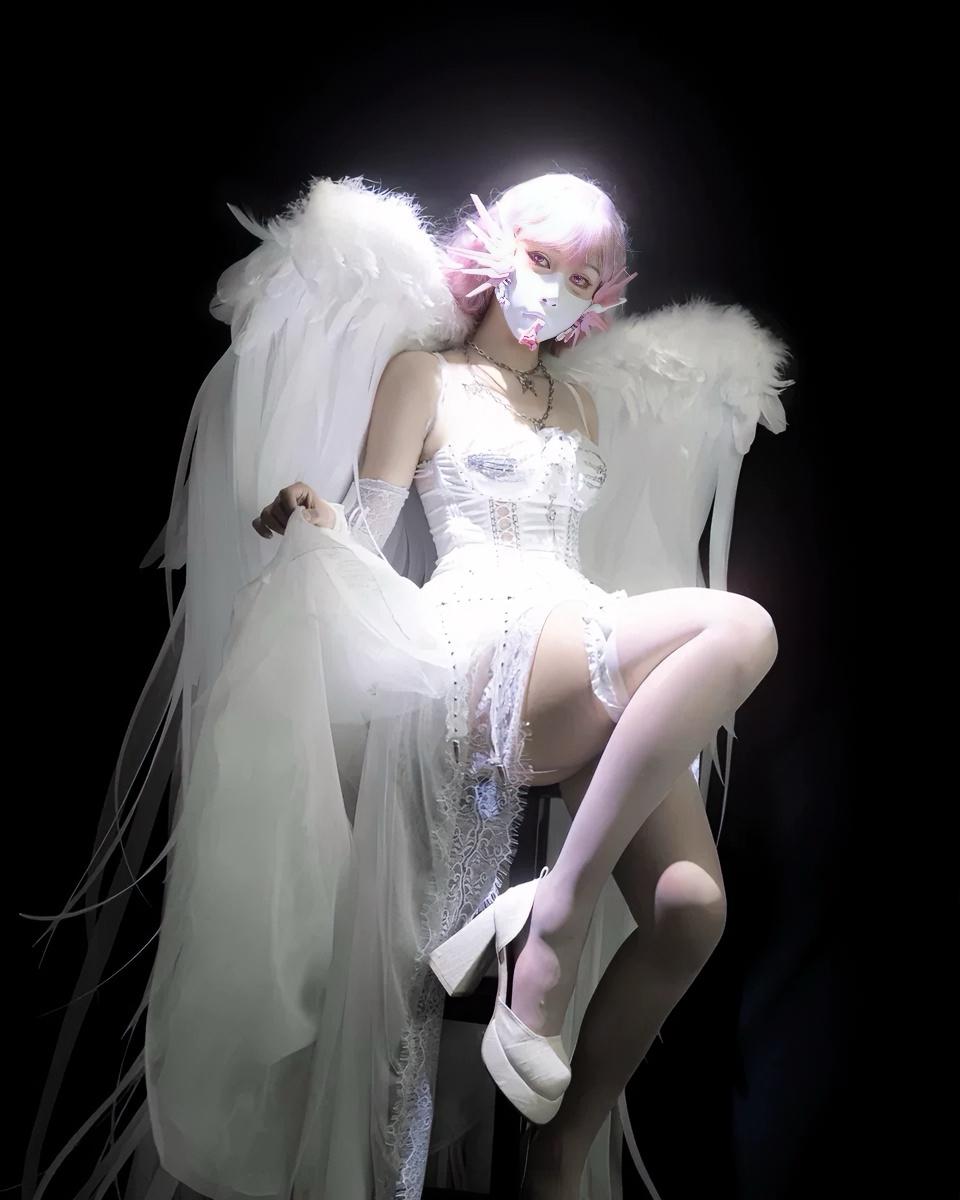 gothic bridal corset white corset fantasy bridal styling photoshoot