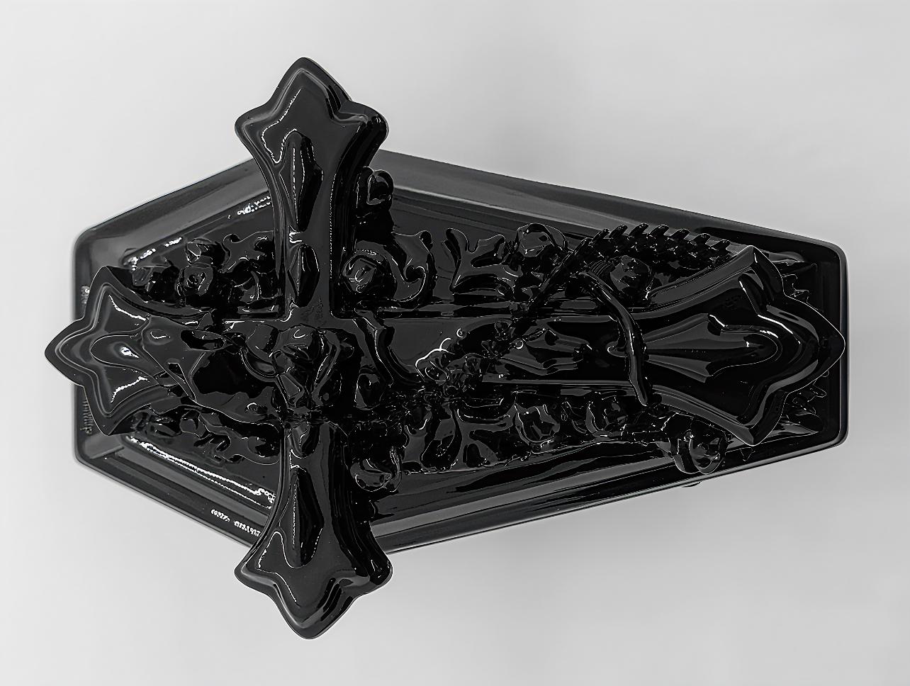 3D Printed Gothic Coffin Case ,Earphone Protective Case, Unique Dark Aesthetic Earbuds Holder