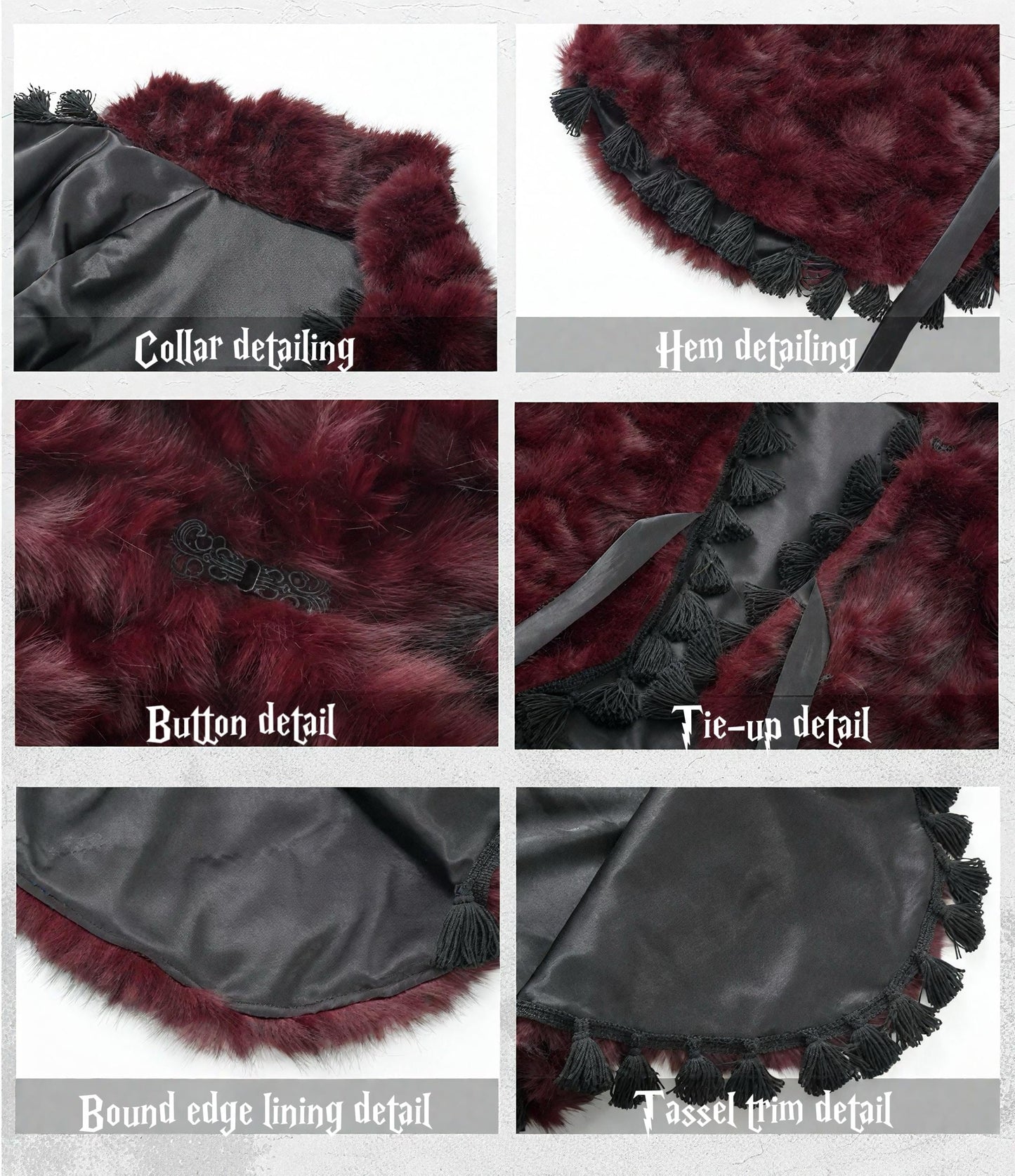 Crimson Duchess Faux Fur Shawl | Gothic Holiday Outwear, Vintage Red Wrap Coat for Christmas Party, Winter Ball & New Year Gala