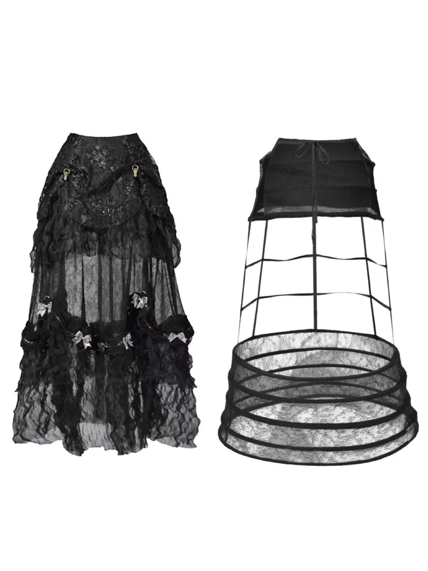 gothic corset dress hoop skirt underskirt structure silhouette